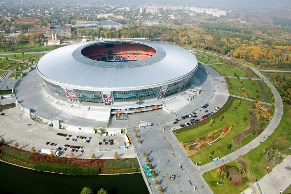 Shakhtar Donetsk Stadion, Donbass Arena Luftbild