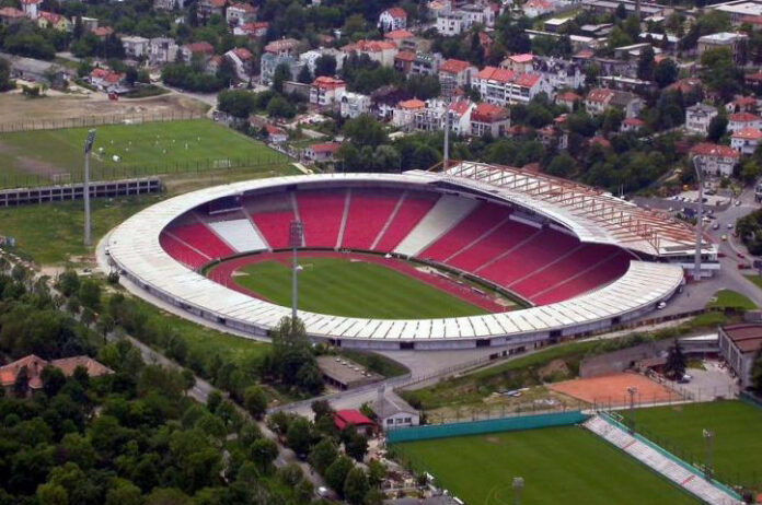 FK Roter Stern Belgrad Stadion Rajko Mitić Von Oben