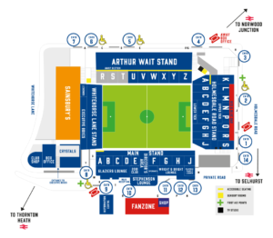 Stadionplan Selhurst Park Sitzplan Stadion Crystal Palace